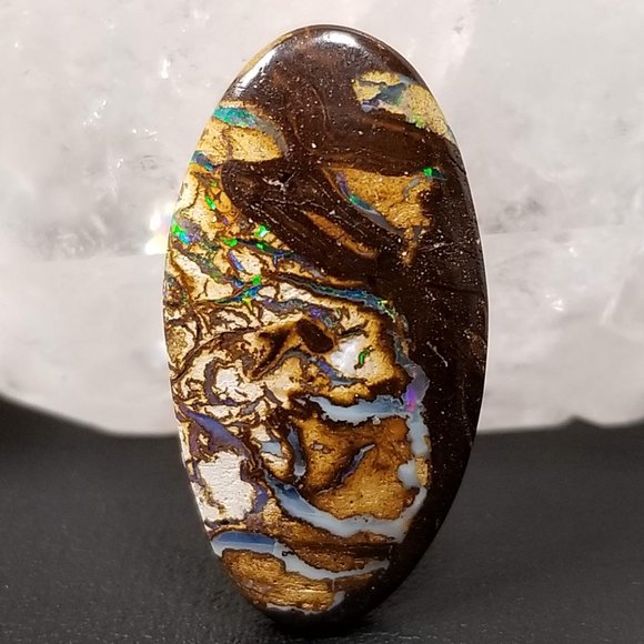 Australian Koroit Opal * 24.00 x 12.68 x 4.74mm * double sided boulder opal - Picture 11 of 13